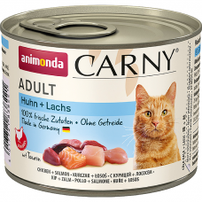 Консервы для взрослых кошек ANIMONDA CARNY ADULT беззерновой с курицей и лососем 200г