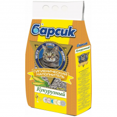 Наполнитель для туалета кошек БАРСИК Кукурузный впитывающий 4.54 л
