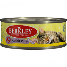 Консервы для взрослых кошек BERKLEY ADULT №9 беззерновые с кроликом 100г