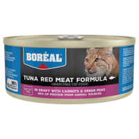 Консервы для кошек всех возрастов BOREAL беззерновые с красным мясом тунца, морковью и горошком в соусе 80г