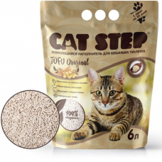 Наполнитель для туалета кошек CAT STEP TOFU ORIGINAL растительный комкующийся не ароматизированный