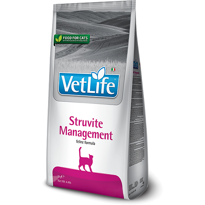 Лечебный сухой корм для кошек FARMINA VET LIFE CAT STRUVITE MANAGEMENT для лечения рецидивов струвитного уролитиаза и идиопатического цистита 33/16,5