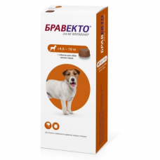 INTERVET БРАВЕКТО жевательная таблетка для собак 4.5-10 кг