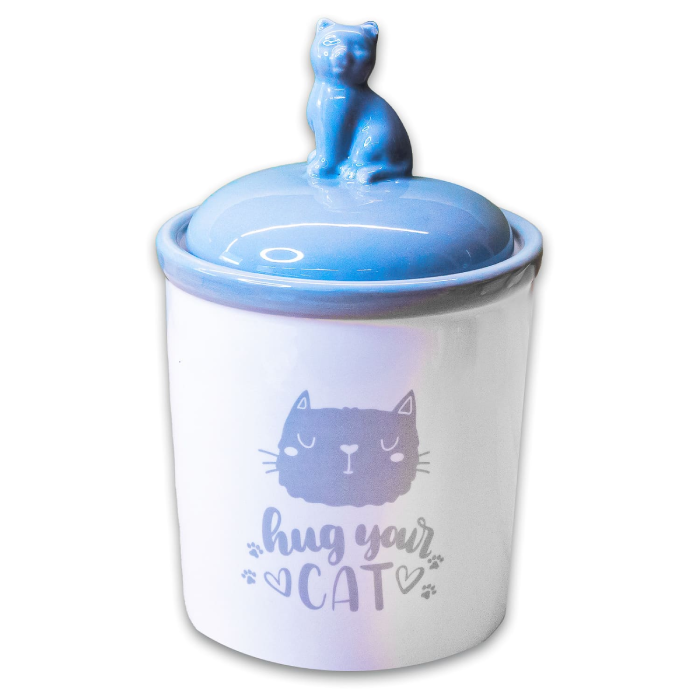 КЕРАМИКАРТ HUG YOUR CAT контейнер керамический с крышкой 1.65 л