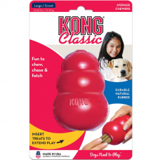 Игрушка для собак KONG CLASSIC L резиновая прочная большая 10*6см