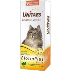 UNITABS BIOTINPLUS витамины для кожи и шерсти кошек паста 120мл